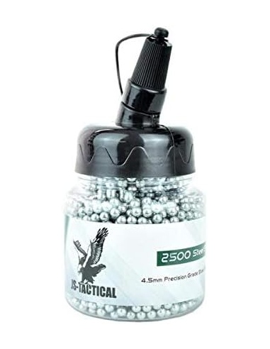 JS TACTICAL PALLINI BB SFERICI IN ACCIAIO 4,5mm...
