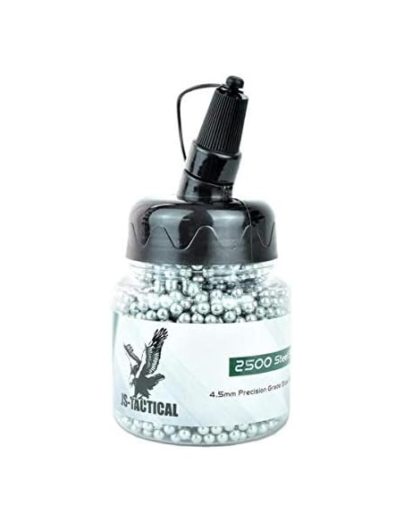 JS TACTICAL PALLINI BB SFERICI IN ACCIAIO 4,5mm (CONF. DA 1500 PZ) JS-ST4.5BB1500