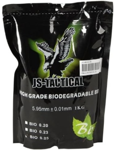 JS TACTICAL PALLINI SOFTAIR BIO BIANCHI 0,25g SACCO DA...
