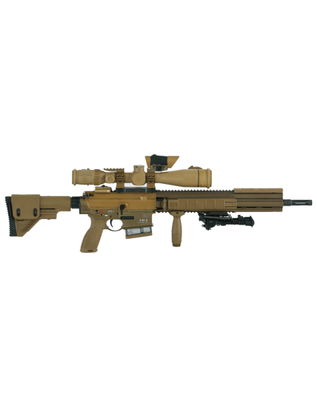HK CARABINA G28-Z - DESERT- CAL. 308 WIN. CANNA 16,5" CON OTTICA LEUPOLD RED DOT BIPIEDE IMPUGNATURA FRONTALE  Cod. Id. 12_01663
