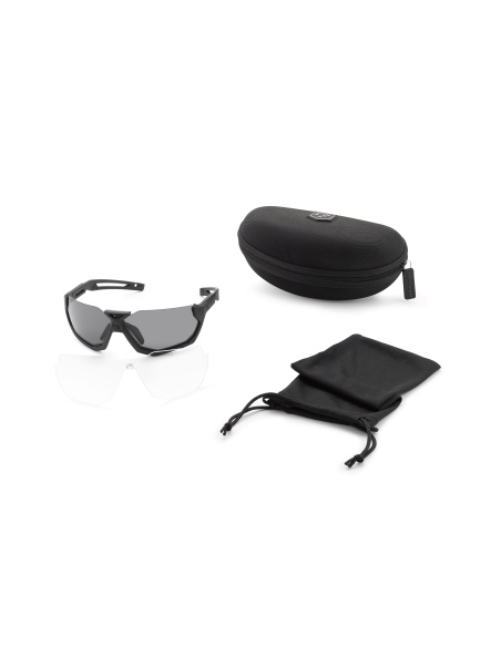 REVISION MILITARY OCCHIALI DA TIRO MODELLO SLINGSHOT COLORE NERO CON DUE LENTI (CLEAR, SMOKE) - (4-0759-0002)