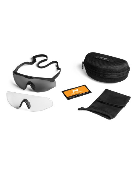 FAST METAL KIT DUE LENTI CLEAR/GRAY PER MODELLO OZZ BLACK (4-0029-0003)