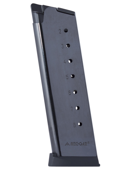 MEC-GAR CARICATORE COLT 1911 & CLONI CAL. 45 ACP DA 8 COLPI BRUNITO PAD IN POLIMERO CON POGGIADITO (MGCG4508BPF)