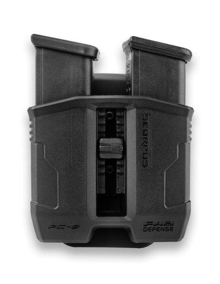 FAB DEF PORTACARICATORE DOPPIO "SCORPUS" 360° x GLOCK  17/19/22/23 SABBIA (PG9ST)