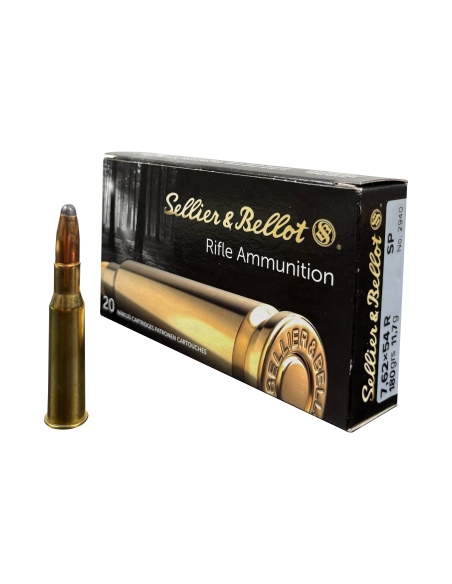 SELLIER & BELLOT MUNIZIONI CAL. 7,62X54R SP 180 GRS  (CONF. 20 PZ) V332462