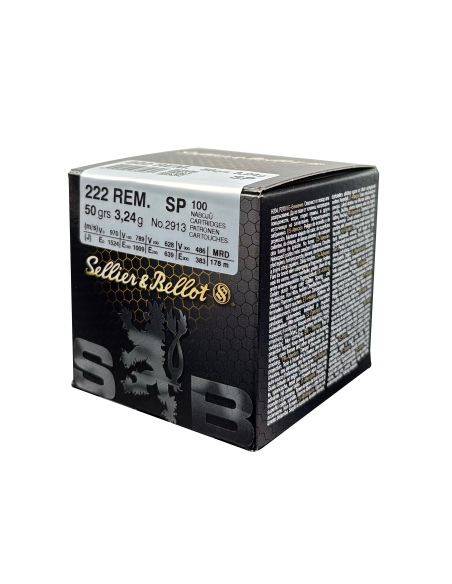 SELLIER & BELLOT MUNIZIONI CAL. 222 REM. SP  50 GRS (CONF.100  PZ) V335652