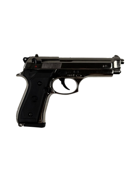 PISTOLA A SALVE BRUNI MODELLO BERETTA 92 CAL. 9 PAK  NIKELATA (1305N)