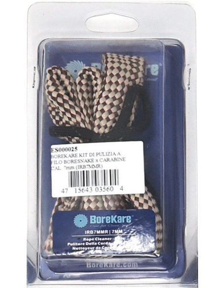 BOREKARE KIT DI PULIZIA A FILO BORESNAKE x CARABINE CAL. 7mm (IRB7MMR)