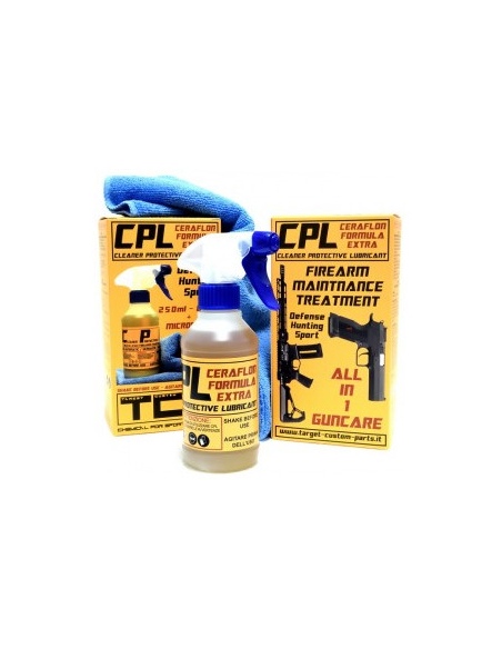 T.C.P. CPL - KIT OLIO LUBRIFICATE/PROTETTIVO/DETERGENTE 250ml  + PANNO MICROFIBRA