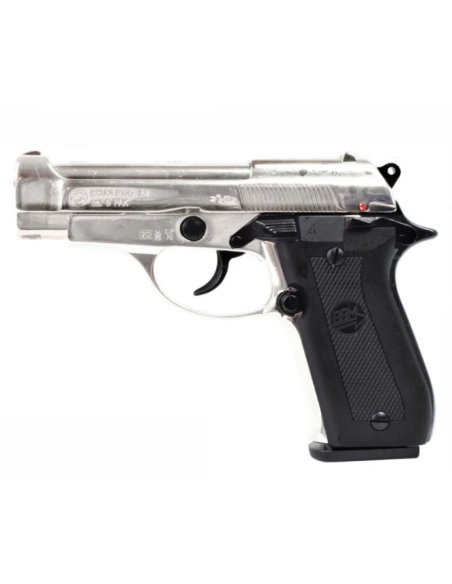 PISTOLA A SALVE BRUNI MODELLO 84 SEMIAUTO CAL. 9 PAK NIKELATA